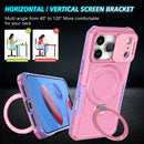 iPhone 17 Pro MagSafe Case with Sliding Camera Cover & Ring Stand [PinkWhite]