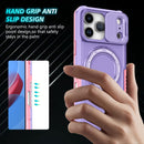 iPhone 17 Pro MagSafe Case with Sliding Camera Cover & Ring Stand [Purple]