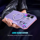 iPhone 17 Pro MagSafe Case with Sliding Camera Cover & Ring Stand [Purple]