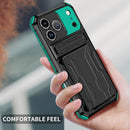 iPhone 17 Pro Max Rugged Case with Card Holder & Kickstand