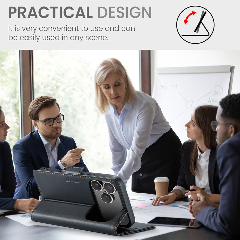 Apple iPhone 17 Pro CaseMe Retro Wallet Case [Black]