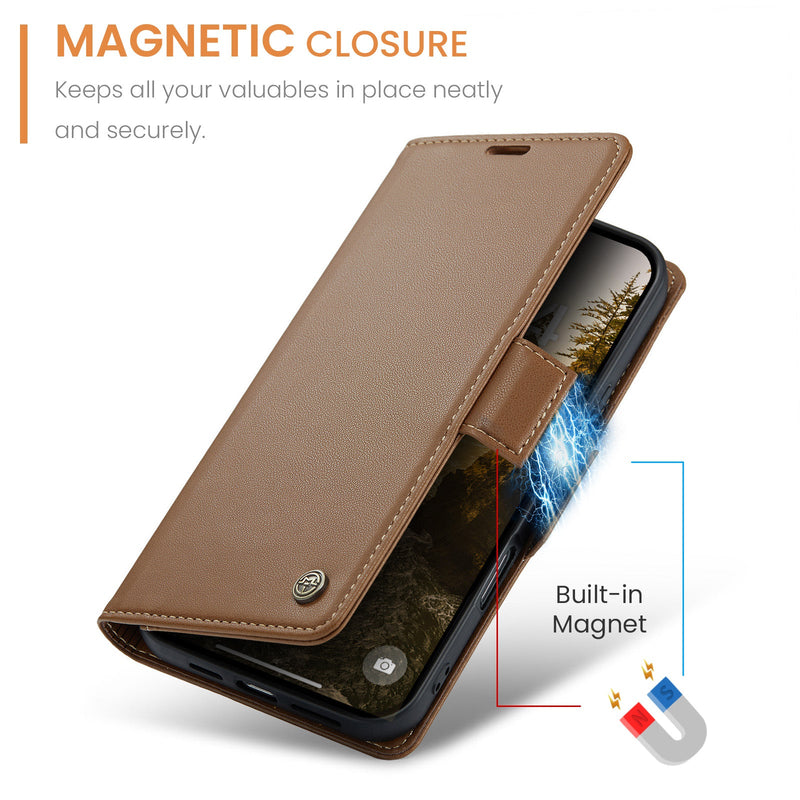 Apple iPhone 17 Pro CaseMe Retro Wallet Case [Brown]