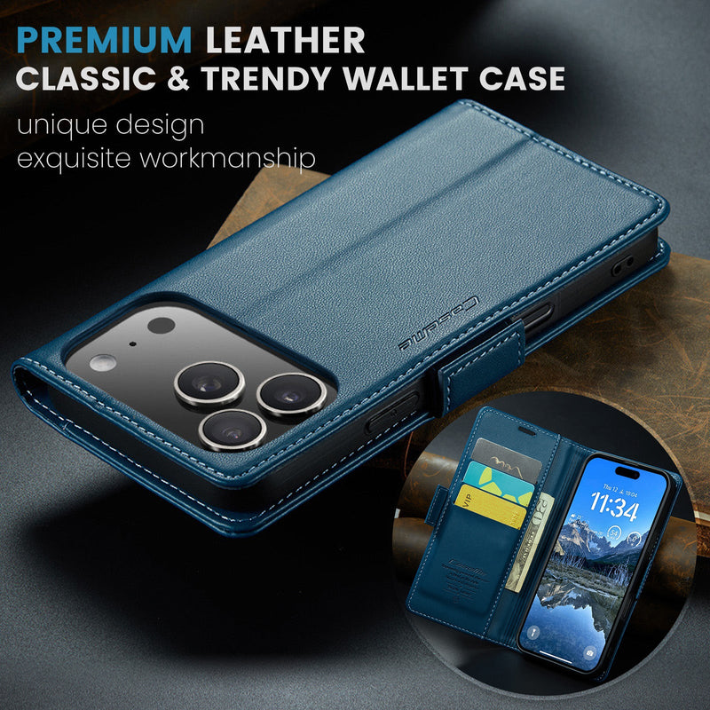 Apple iPhone 17 Pro Max CaseMe Retro Wallet Case [Navy]