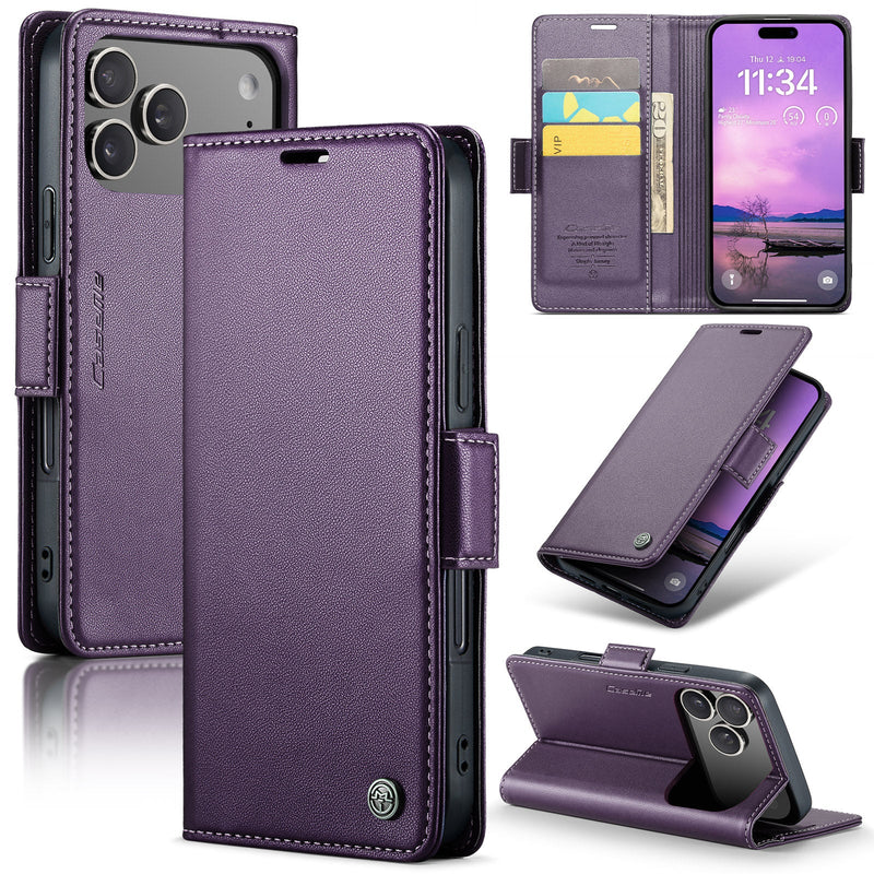 Apple iPhone 17 Pro Max CaseMe Retro Wallet Case [Purple]