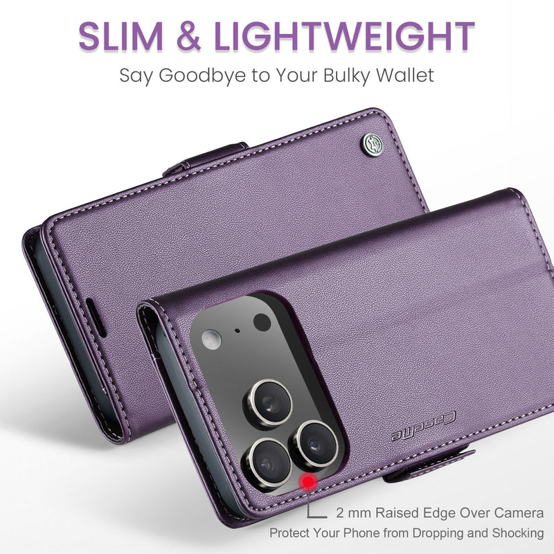 Apple iPhone 17 Pro Max CaseMe Retro Wallet Case [Purple]