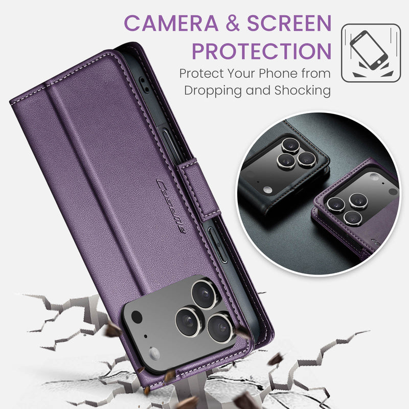 Apple iPhone 17 Pro Max CaseMe Retro Wallet Case [Purple]
