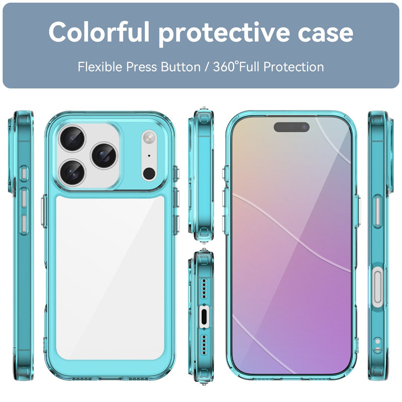 Apple iPhone 17 Pro Soft TPU Bumper Case [Clear Blue]