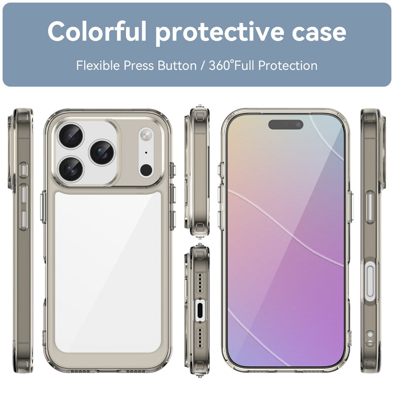Apple iPhone 17 Pro Soft TPU Bumper Case [Clear Grey]