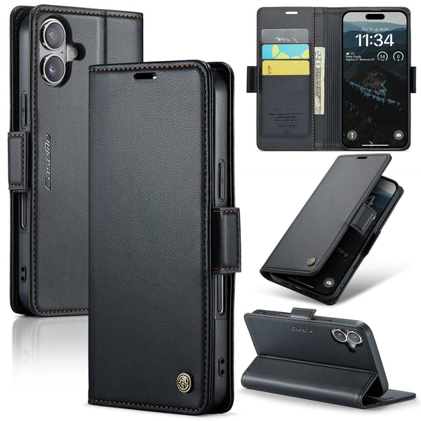 Apple iPhone 17 CaseMe Retro Wallet Case [Black]