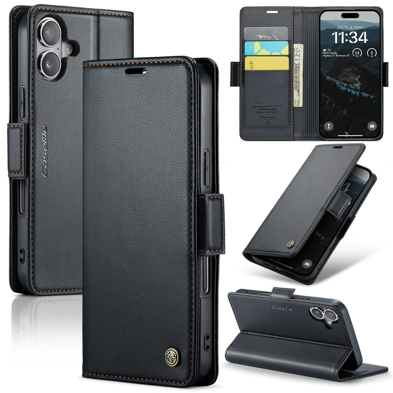 Apple iPhone 17 CaseMe Retro Wallet Case [Black]