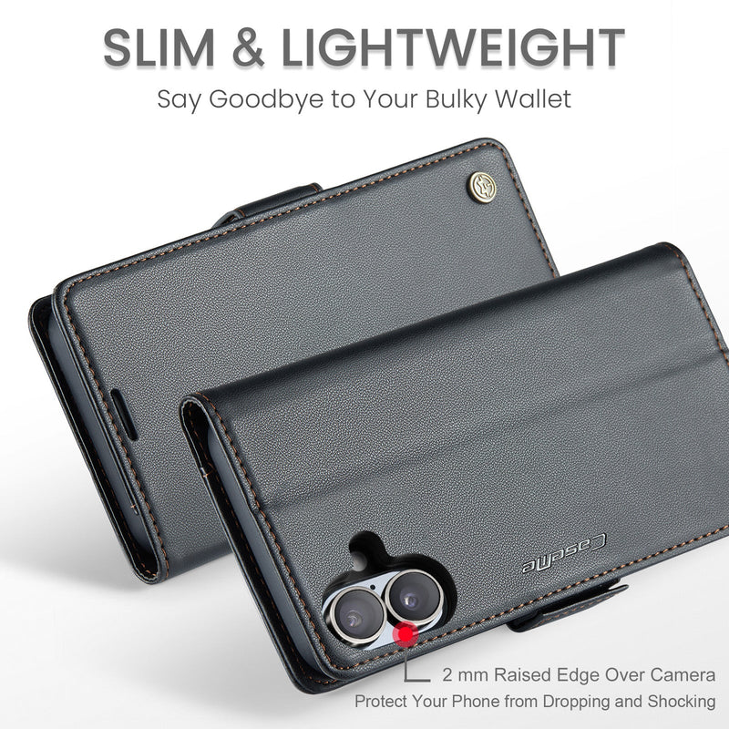 Apple iPhone 17 CaseMe Retro Wallet Case [Black]