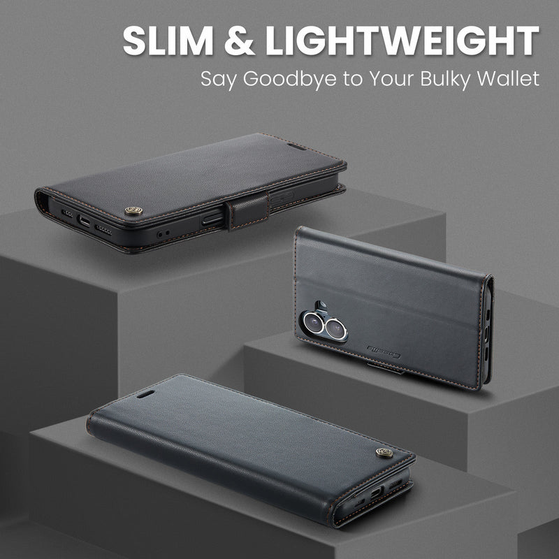 Apple iPhone 17 CaseMe Retro Wallet Case [Black]