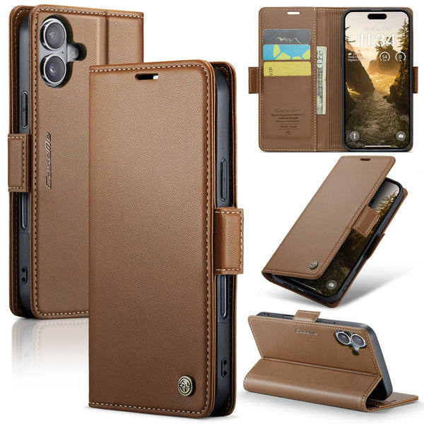 Apple iPhone 17 CaseMe Retro Wallet Case [Brown]