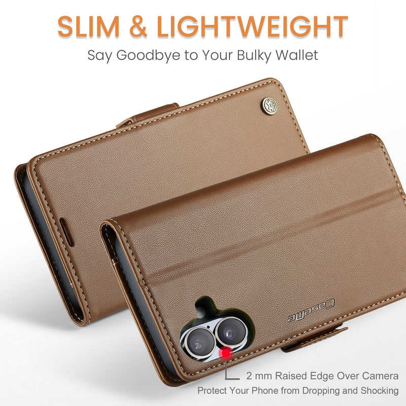 Apple iPhone 17 CaseMe Retro Wallet Case [Brown]