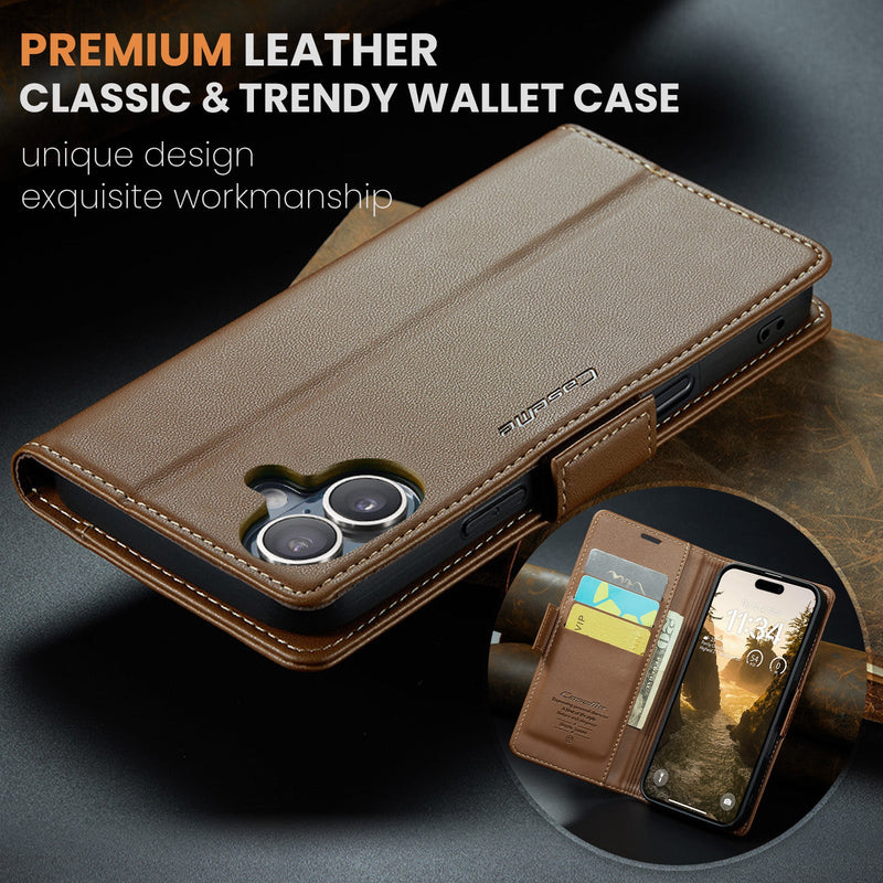 Apple iPhone 17 CaseMe Retro Wallet Case [Brown]