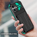 iPhone 17 Rugged Case with Card Holder & Kickstand [Teal] 5