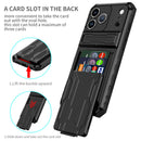 iPhone 17 Pro Max Rugged Case with Card Holder & Kickstand [Black]