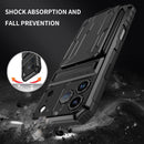 iPhone 17 Pro Max Rugged Case with Card Holder & Kickstand [Black]