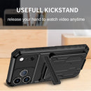 iPhone 17 Pro Max Rugged Case with Card Holder & Kickstand [Black]