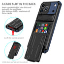 iPhone 17 Pro Max Rugged Case with Card Holder & Kickstand [Navy]