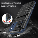 iPhone 17 Pro Max Rugged Case with Card Holder & Kickstand [Navy]