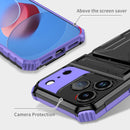 iPhone 17 Pro Max Rugged Case with Card Holder & Kickstand [Purple]