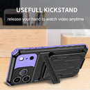 iPhone 17 Pro Max Rugged Case with Card Holder & Kickstand [Purple]