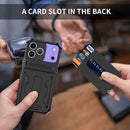 iPhone 17 Pro Max Rugged Case with Card Holder & Kickstand [Purple]