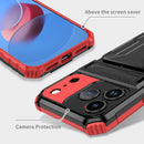 iPhone 17 Pro Max Rugged Case with Card Holder & Kickstand [Red]