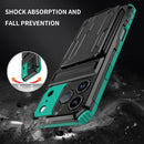 iPhone 17 Pro Max Rugged Case with Card Holder & Kickstand [Teal]