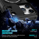 iPhone 17 Pro Max MagSafe Case with Sliding Camera Cover & Ring Stand [Black]