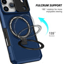iPhone 17 Pro Max MagSafe Case with Sliding Camera Cover & Ring Stand [Navy]
