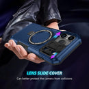 iPhone 17 Pro Max MagSafe Case with Sliding Camera Cover & Ring Stand [Navy]