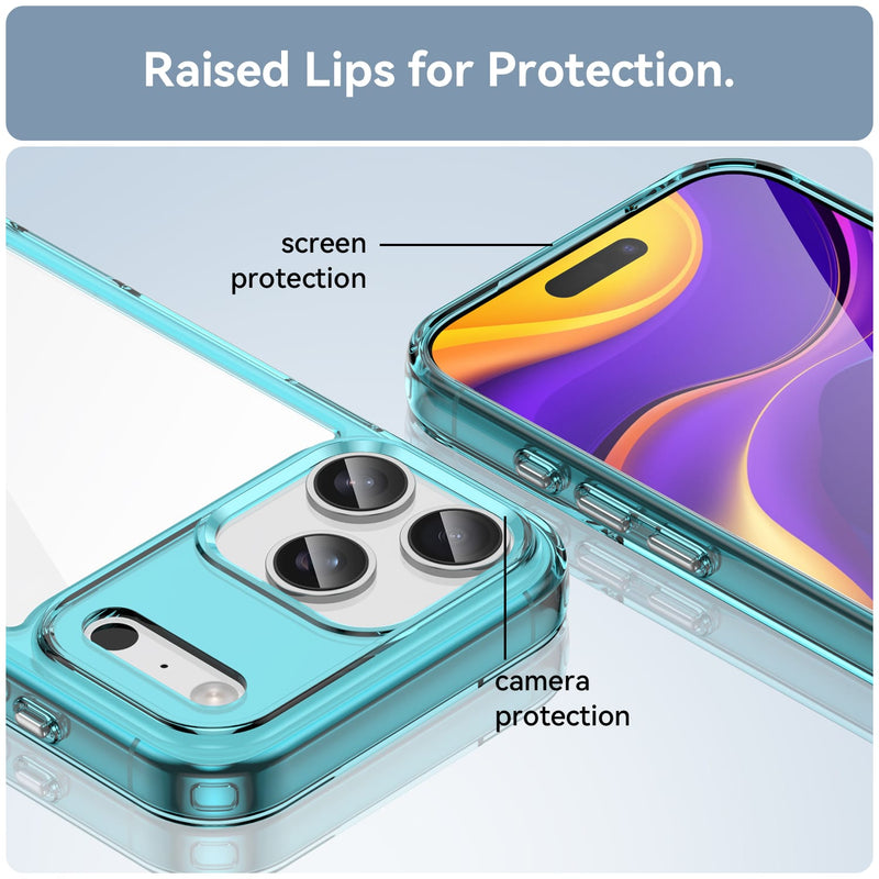 Apple iPhone 17 Pro Max Soft TPU Bumper Case [Clear Blue]