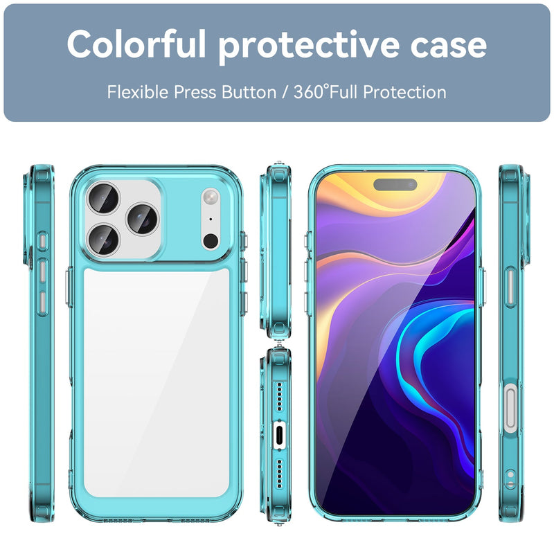 Apple iPhone 17 Pro Max Soft TPU Bumper Case [Clear Blue]