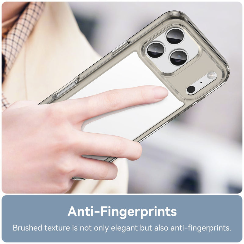 Apple iPhone 17 Pro Max Soft TPU Bumper Case [Clear Grey]