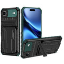 iPhone Air Heavy Duty Kickstand Card Holder Case Shockproof