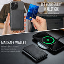DG.MING K2 MagSafe Wallet – Magnetic Leather Card Holder with RFID Protection [Black]