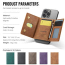 DG.MING K2 MagSafe Wallet – Magnetic Leather Card Holder with RFID Protection [Brown]