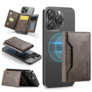 DG.MING K2 MagSafe Wallet – Magnetic Leather Card Holder with RFID Protection [Coffee]