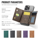 DG.MING K2 MagSafe Wallet – Magnetic Leather Card Holder with RFID Protection [Coffee]