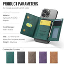 DG.MING K2 MagSafe Wallet – Magnetic Leather Card Holder with RFID Protection [Green]