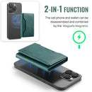 DG.MING K2 MagSafe Wallet – Magnetic Leather Card Holder with RFID Protection [Green]