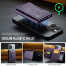 DG.MING K2 MagSafe Wallet – Magnetic Leather Card Holder with RFID Protection [Purple]
