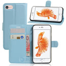 iPhone SE Case (3rd Gen) PU Wallet (LightBlue) 1