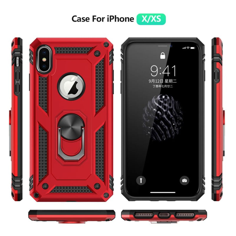 iPhone X/XS Case - Red / iPhone X/XS / Military Armour Case