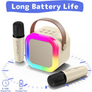 Karaoke Machine with 2 Microphones Bluetooth Speaker 3