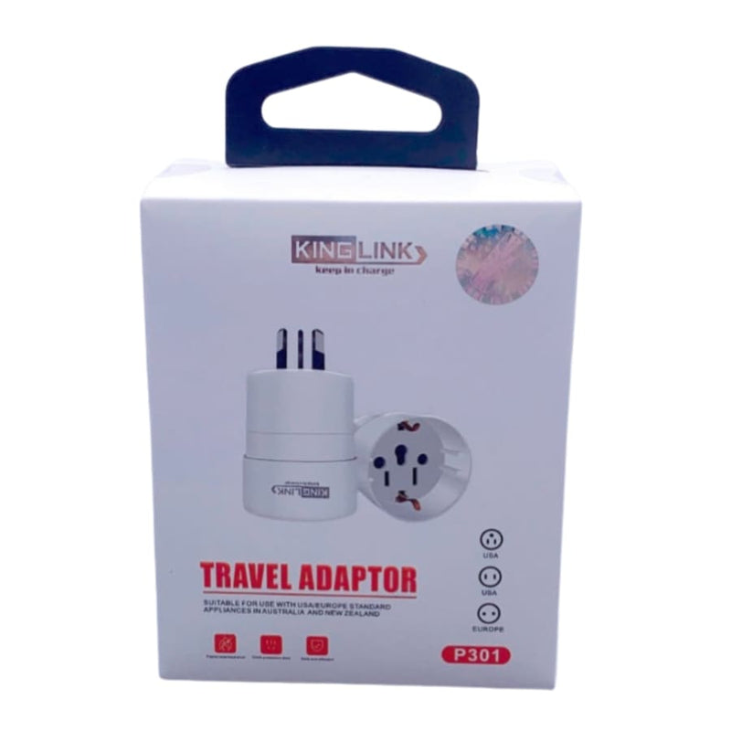 Kinglink Travel Adapter P301 Wall Plug (USA & Europe to NZ