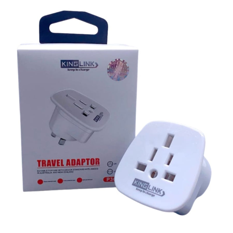 Kinglink Travel Adapter P302 Wall Plug (USA & UK to NZ &