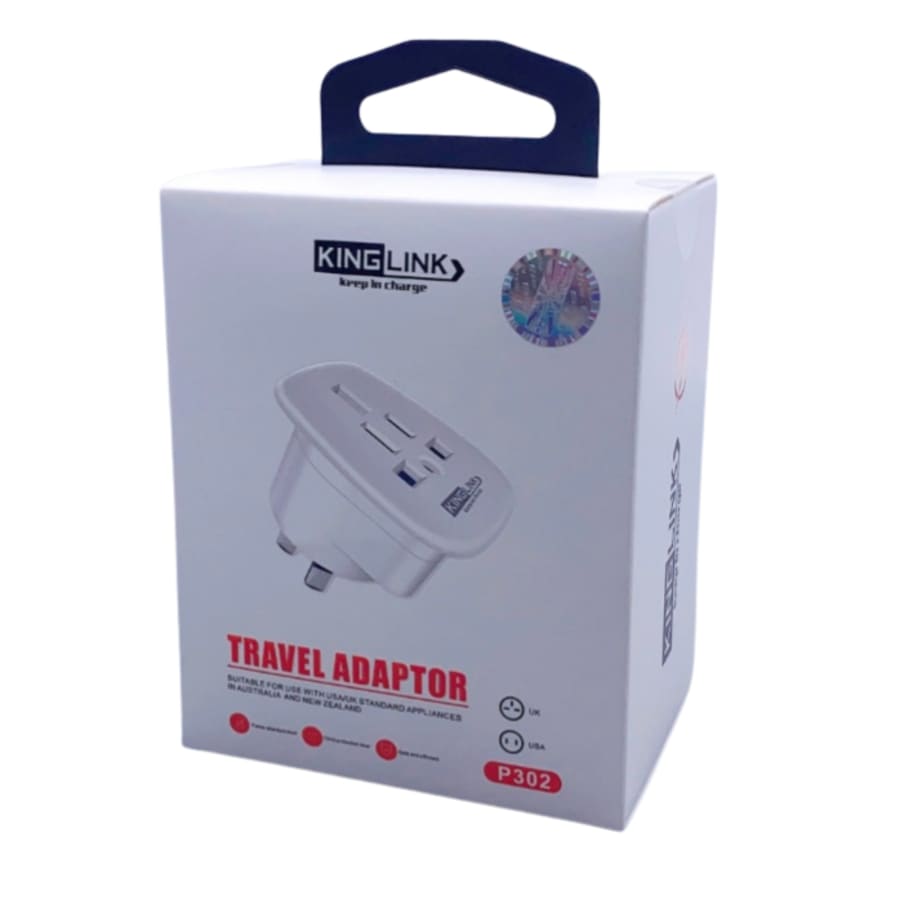 Buy Kinglink Adapter P302 Wall Plug (USA&UK to NZ&AUS) NZ|9eight5